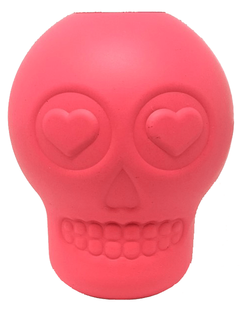 Sugar Skull Durable Rubber Chew Toy & Treat Dispenser