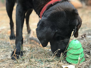 
                  
                    Load image into Gallery viewer, Christmas Tree eDispenser Durable Rubber Chew Toy &amp;amp; Treat Dispenser
                  
                