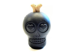 
                  
                    Load image into Gallery viewer, Magnum Sugar Skull Ultra-Durable Chew Toy &amp;amp; Treat Dispenser - Black
                  
                