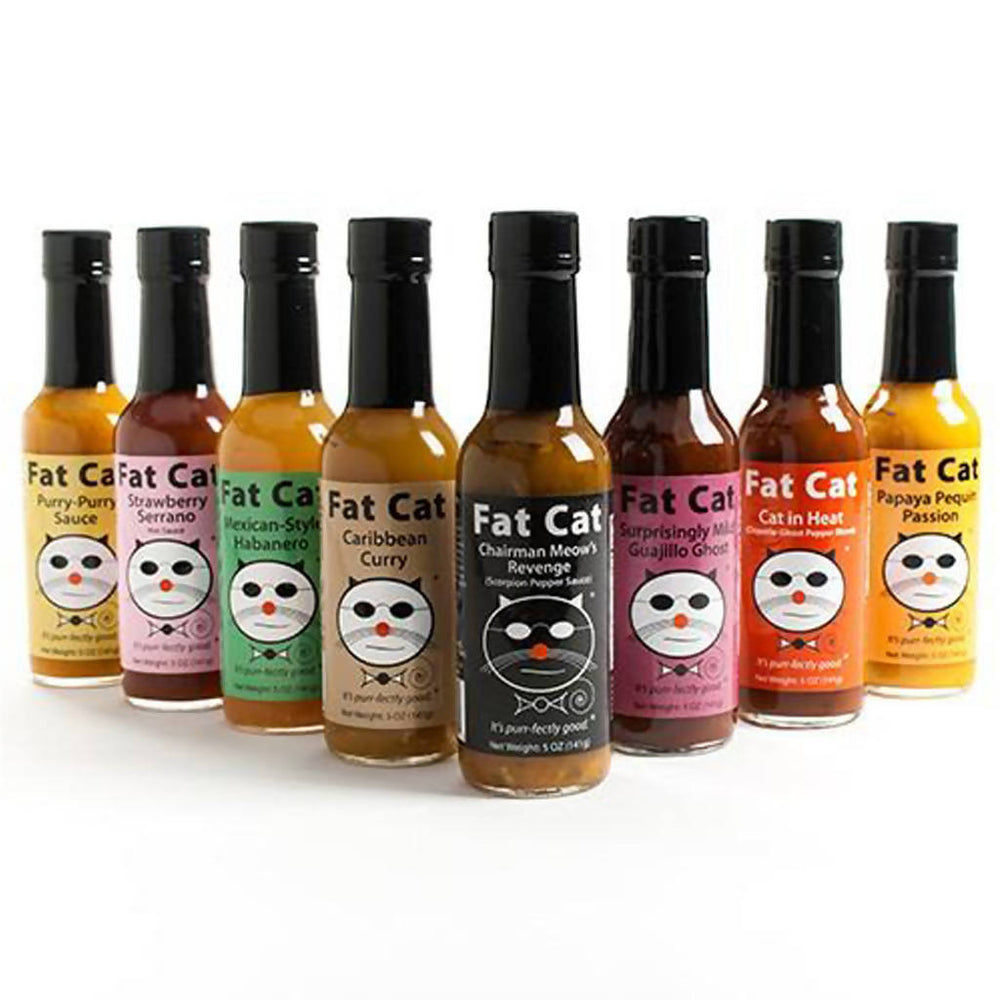
                  
                    Load image into Gallery viewer, Fat Cat Hot Sauce Sampler Bundle - 9 Pack - 5 oz each
                  
                