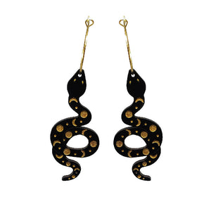 
                  
                    Load image into Gallery viewer, Moon Phases Snake Hoops
                  
                