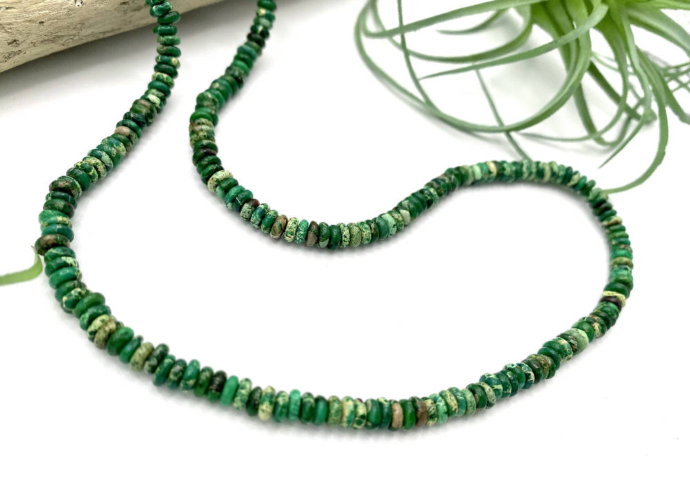 
                  
                    Load image into Gallery viewer, Green Impression Jasper Necklace
                  
                
