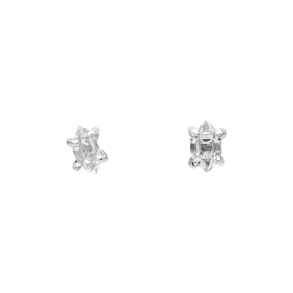 Herkimer Diamond Four Prong Stud Earrings