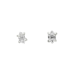 
                  
                    Load image into Gallery viewer, Herkimer Diamond Four Prong Stud Earrings
                  
                