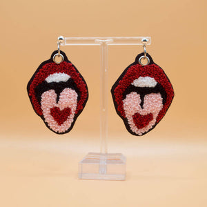 
                  
                    Load image into Gallery viewer, Tongue Embroidered Earrings
                  
                