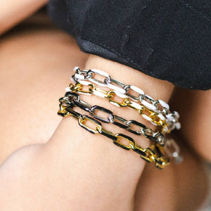 
                  
                    Load image into Gallery viewer, Pompano Bracelets - Black and White - Silver and Gold
                  
                