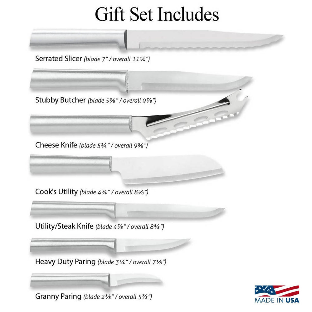 
                  
                    Load image into Gallery viewer, Starter Knives Gift Set with Cheese Knife - 7 Pack Silver
                  
                