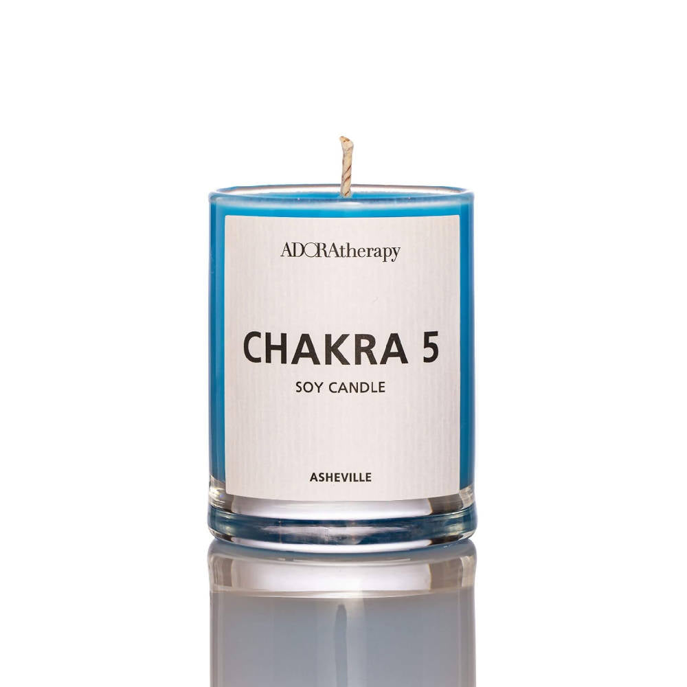 Adoratherapy Throat Chakra Meditation Candle
