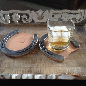
                  
                    Load image into Gallery viewer, Rustic Horseshoe Drink Coaster - The Heritage Forge
                  
                