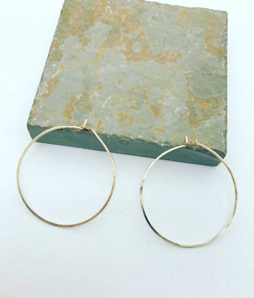 Minimalist Gold Filled Hoops