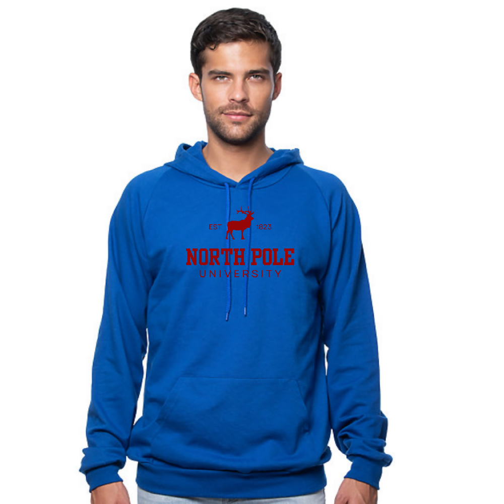 
                  
                    Load image into Gallery viewer, North Pole University Hoodie ROYAL
                  
                