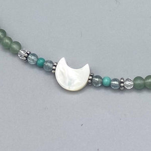 
                  
                    Load image into Gallery viewer, Women&amp;#39;s Mother of Pearl Moon Gemstone Choker Necklaces
                  
                