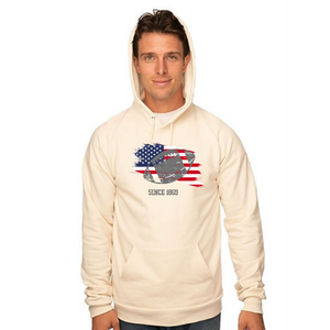 
                  
                    Load image into Gallery viewer, flag football hoodie IVORY
                  
                
