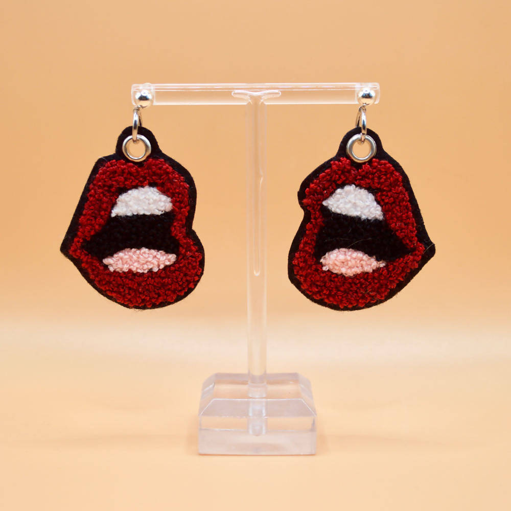 
                  
                    Load image into Gallery viewer, Speak Up Embroidered Earrings
                  
                
