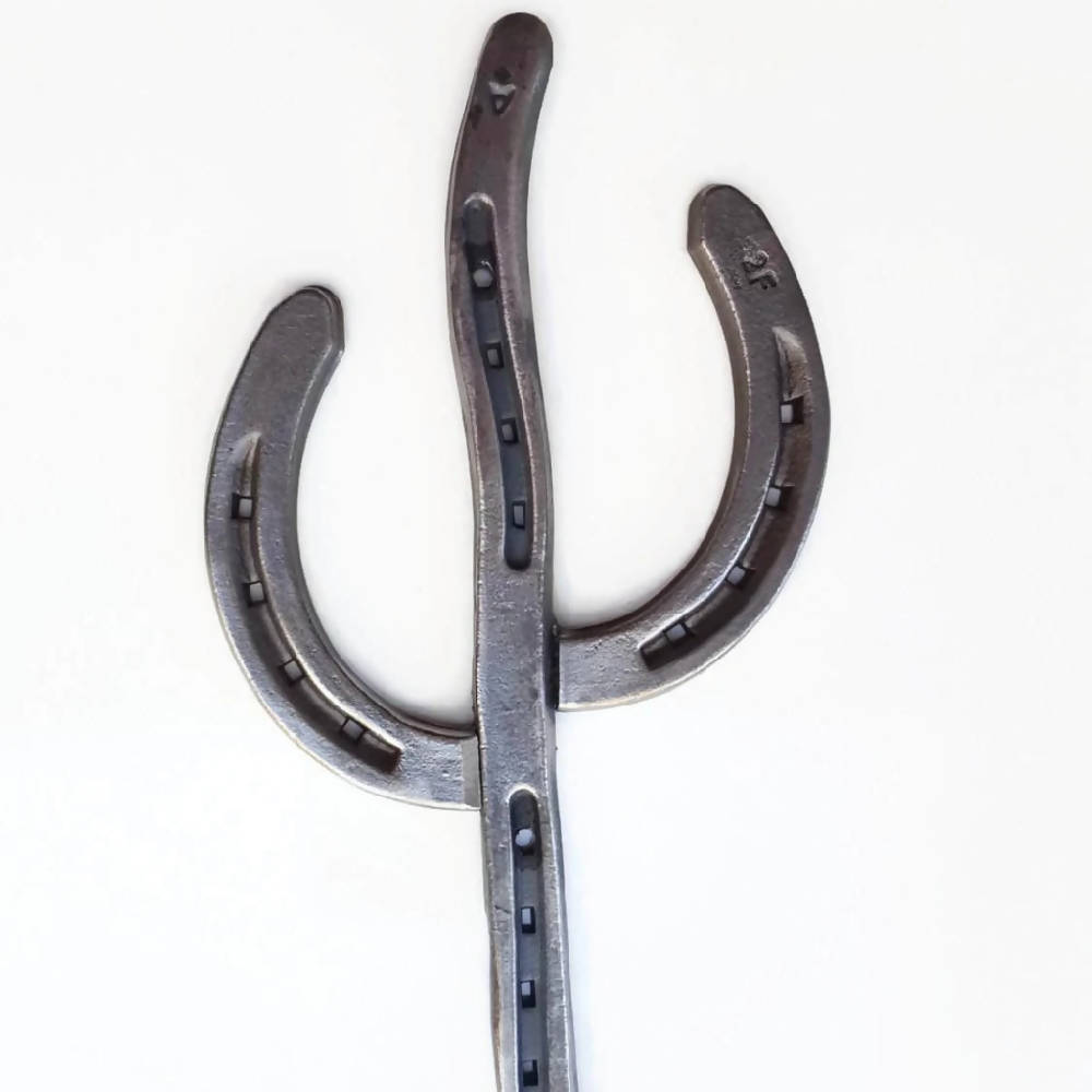 
                  
                    Load image into Gallery viewer, Rustic Horseshoe Cactus Hanger Hooks - The Heritage Forge
                  
                