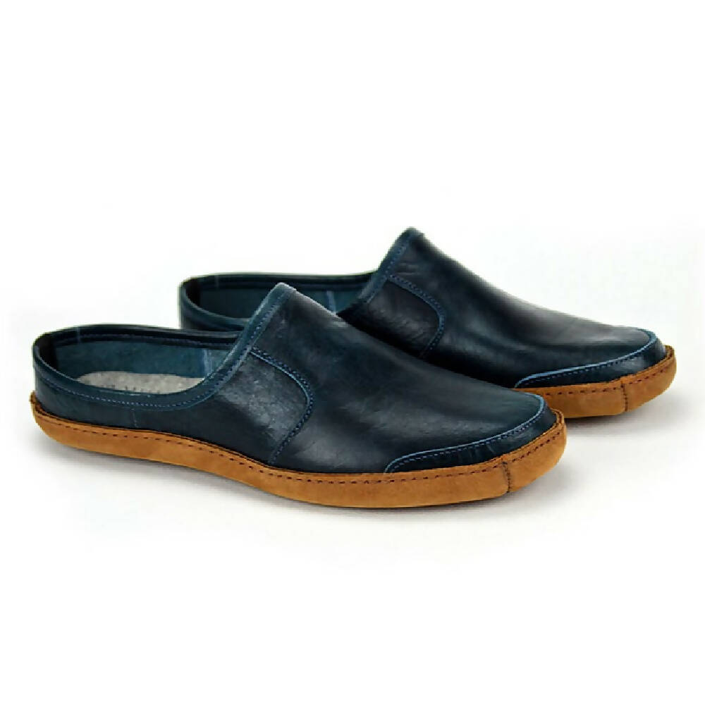 
                  
                    Load image into Gallery viewer, Vermont House Shoes: Mule - Indigo
                  
                