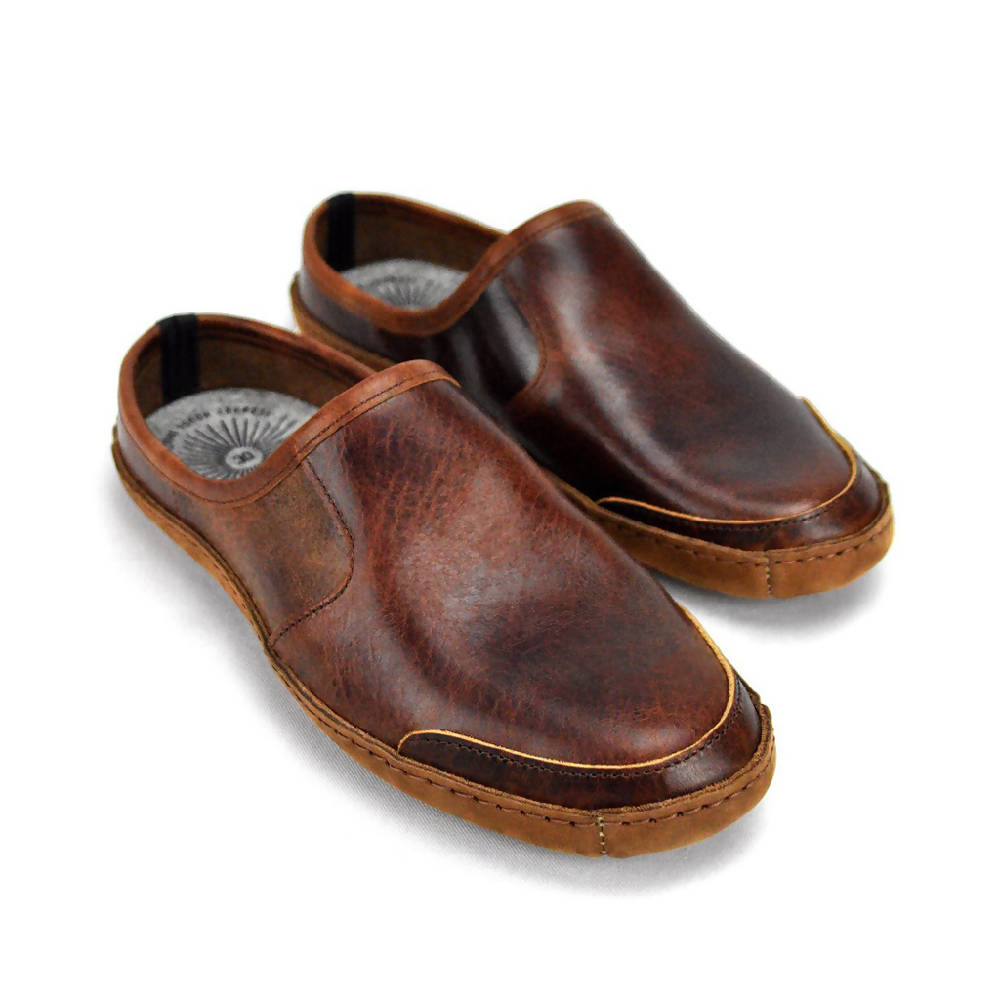 Vermont House Shoes: Mule - Tobacco