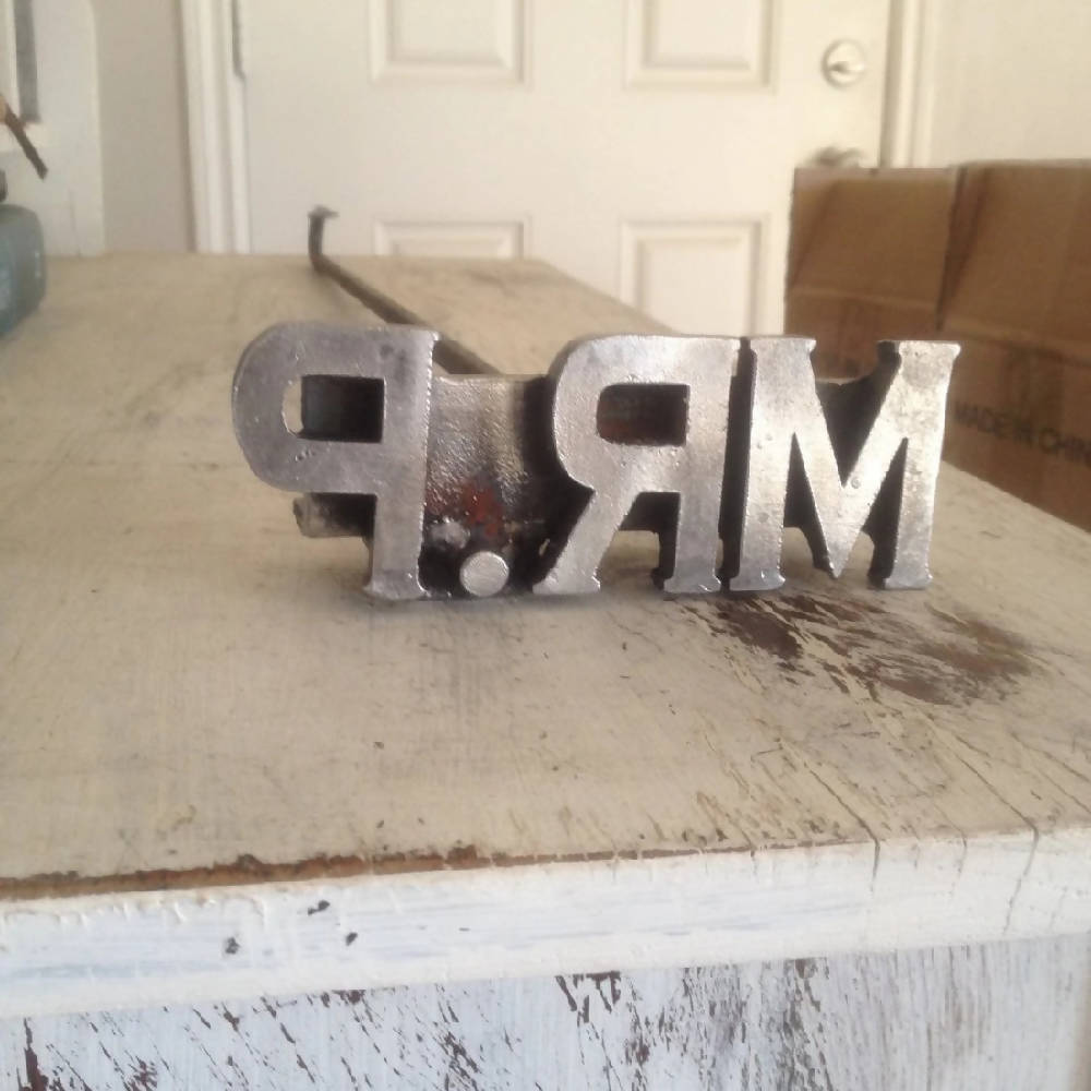 
                  
                    Load image into Gallery viewer, Custom Initial Monogram Branding Iron - 2&amp;quot; tall - The Heritage Forge
                  
                