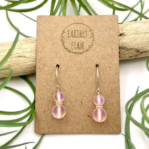 
                  
                    Load image into Gallery viewer, Pink Aura Quartz Earrings
                  
                