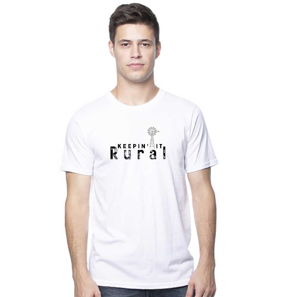 
                  
                    Load image into Gallery viewer, Keepin it rural men&amp;#39;s tee WHITE
                  
                